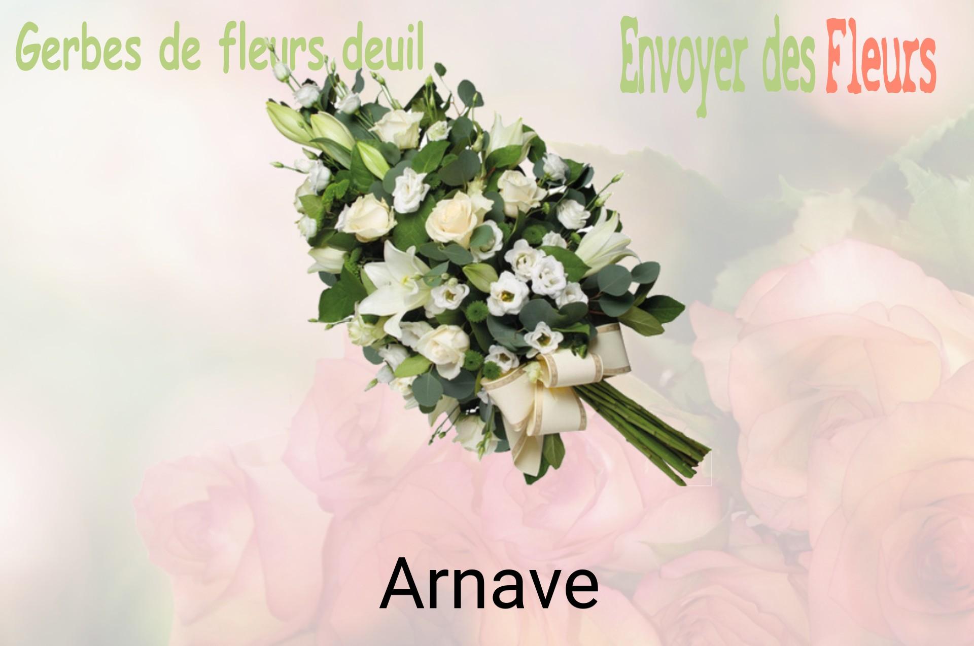 Gerbe de fleurs de deuil livrée à Arnave